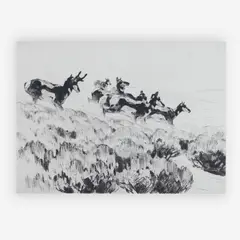Antelope by Carl Rungius, etching and dry point, sold Jul 2019