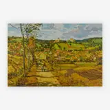 Untitled (Mother and child on a village path) by Malva, 1981, oil on canvas (unstretched), sold Jul 2019