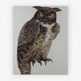 Owl by Don Nice, 1973, etching and aquatint, sold Jul 2019