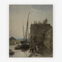 View near York by Frederick Nash, watercolor, sold Jul 2019