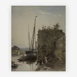 View near York by Frederick Nash, watercolor, sold Jul 2019