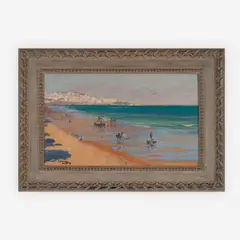 The Beach, Tangier by John Lavery, 1911, oil on canvas, sold Jul 2019