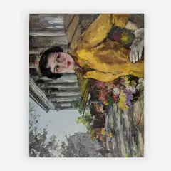 Simone by Pál Fried, oil on canvas, sold Jul 2019