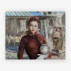 Maxine, Cafe de la paix by Pál Fried, oil on canvas, sold Jul 2019