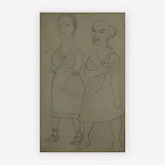 Two women by Diego Rivera, graphite on paper, sold Jul 2019