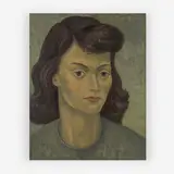Girl's Head by Michael Loew, 1940, oil on canvas, sold Jul 2019