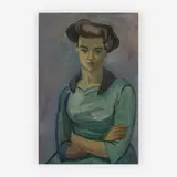Young Girl by Michael Loew, 1937, oil on canvas, sold Jul 2019