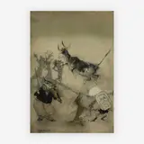 Hey Diddle Diddle by Arthur Rackham, watercolor, ink and gouache, sold Jul 2019