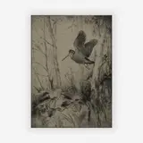 Shorebird by Roland Green, etching, sold Jul 2019