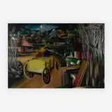 Haycart at night by Jacques-Enguerrand Gourgue, oil on canvas, sold Jul 2019