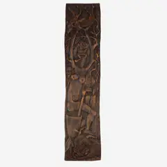 Priestess with Pipe by Roger Francois, wood, sold Jul 2019