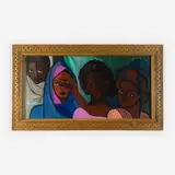 Four women by Jacques Gabriel, oil on masonite, sold Jul 2019