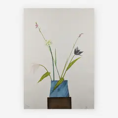 Composition with Tulips by Ed Baynard, 1979, aquatint and watercolor on arches paper, sold Jul 2019