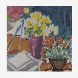 Still Life Variation III by Gary Bukovnik, 1980, monoprint, sold Jul 2019