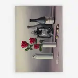 Nature Morte Red Roses by D. Noga, oil on panel, sold Jul 2019