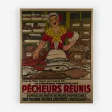 Pêcheurs Reunis by Adrien Barrère, lithograph poster, sold Jul 2019
