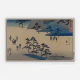 Kameyama, ca. 1840 by Utagawa Hiroshige, woodcut in colors, sold Jul 2019