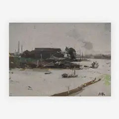 River View by Lin Hongji, oil on canvas, sold Jul 2019