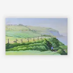 Head of Ayr, Scotland by Richard Chiriani, 1983, gouache on paper, sold Jul 2019