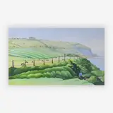Head of Ayr, Scotland by Richard Chiriani, 1983, gouache on paper, sold Jul 2019