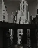 Squibb Building with Sherry Netherland in background by Berenice Abbott, 1935, gelatin silver print, sold Oct 2019