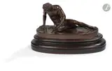 Gladiateur blessé by Ferdinand Barbedienne, Epreuve en bronze patiné Signée sur la terrasse : "F, sold May 2026
