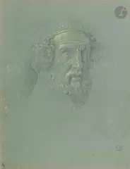 Tête de philosophe by Armand Point, Fusain et pastel, sold Apr 2026