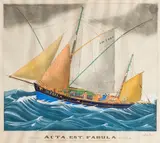 Acta Est Fabula - Le Dundee thonier du port de l'île d'Yeu by Gilbert Pajot, Aquarelle et gouache, sold Apr 2026