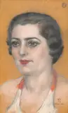 Portrait de baigneuse by Toshio Bando, vers 1934, Pastel, sold Apr 2026