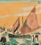 Venise, bateau sur la lagune by Henry de Waroquier, 1913, Aquarelle et gouache, sold Apr 2026