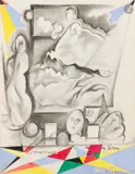 Ti Maritiade by Ismaël de la Serna, Gouache, lavis d'encre, fusain et estompe, sold Apr 2026