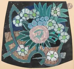 Fleurs by Jacques Chapiro, Gouache, sold Apr 2026