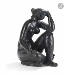 Nu assis by Antoniucci Volti, Épreuve en bronze à patine noire, sold Apr 2026
