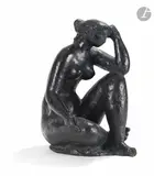 Nu assis by Antoniucci Volti, Épreuve en bronze à patine noire, sold Apr 2026