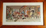 Chasse au Renard dans l'auberge by Harry Eliott, Lithographie en couleur encadrée sous verre, sold Jul 2025