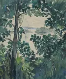 Paysage lacustre by Pierre Laprade, Aquarelle sur traits de crayon, sold Apr 2024