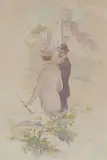 Dandys en Italie by Paul Émile Chabas, Aquarelle, sold Apr 2024