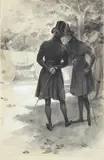 La voiture était une calèche anglaise" Illustration "Une vieille maîtresse" de Barbet d'Aurévilly Ed. Taillandier 1906 by Georges Conrad, Encre, lavis, gouache, sold Apr 2024