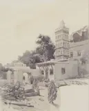 Mosquée Sidi Abderhaman à Alger dans Maupassant "La vie Errante" p.181 Ed. Ollendorf by Lanos Henri, Encre et aquarelle, sold Apr 2024