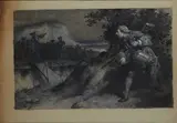 Michel Cabieu…Il bat une charge effrenée" Projet pour le "Sang Gaulois by Edouard Zier, Plume et gouache, sold Apr 2024