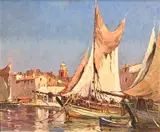 Le port de Saint-Tropez by Toni Cardella, Panneau, sold Feb 2024