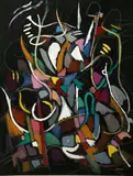Sans titre by André Lanskoy, Gouache et pastel sur papier à fond noir, sold Feb 2024