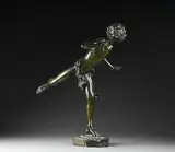 Hippomène Modèle créé en 1885 by Jean Antoine Injalbert, Epreuve en bronze à patine brune nuancée de vert Signé « J, sold Jun 2026