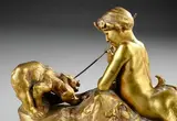 Pan et ourson by Emmanuel Frémiet, Épreuve en bronze doré Signé « E, sold Jun 2026