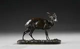Gazelle by Pierre-Jules Mêne, Bronze à patine brune, sold Jun 2026