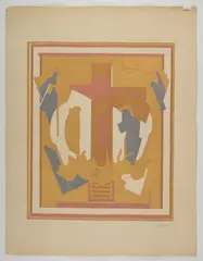 Crucifixion by Albert Gleizes, 1926, Gouache au pochoir, sold May 2026