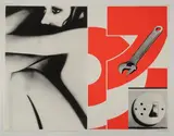 Nu à l'interrupteur et à la clé à molette, circa 1970 by Peter Klasen, Sérigraphie et impression photographique sur papier glacé, sold May 2026