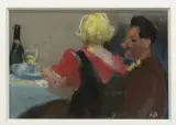 Couple au cabaret by Henriette Deloras, Pastel, sold May 2026