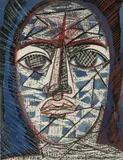 Océane by Henry de Waroquier, 1920, Technique mixte, gouache, pastel, fusain, encre, crayons de couleurs et grattage sur papie, sold May 2026