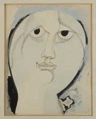 Tête d'expression by Henry de Waroquier, 1936, Aquarelle et encre (plume et lavis) sur papier monté sur papier, sold May 2026
